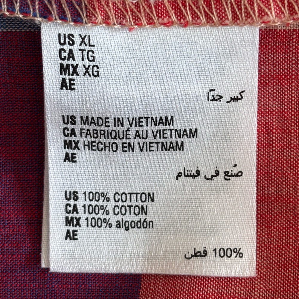 Plaid Lace Up 100% Cotton Boho Cottagecore Fall Flannel Long Sleeve Medium XL - Picture 8 of 8